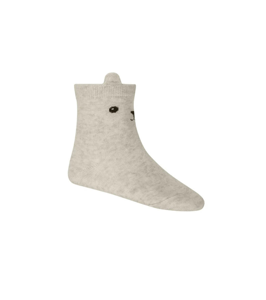 George Bear Ankle Sock | Oatmeal Marle