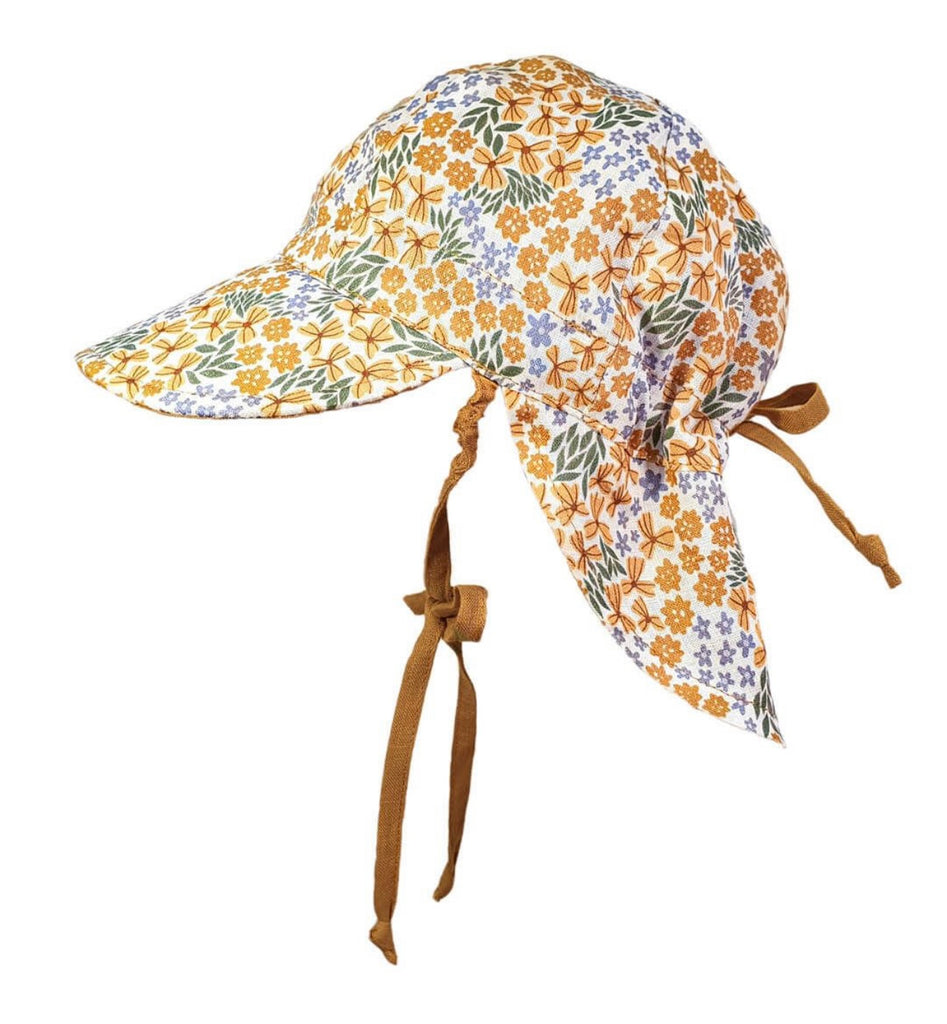 Bedhead Hat | Reversible Baby Flap Sun Hat - Mabel / Maize