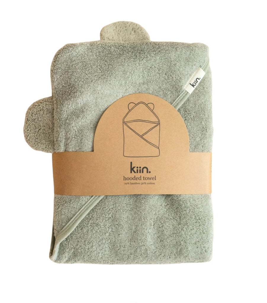 Kiin Baby Hooded Towel | Sage