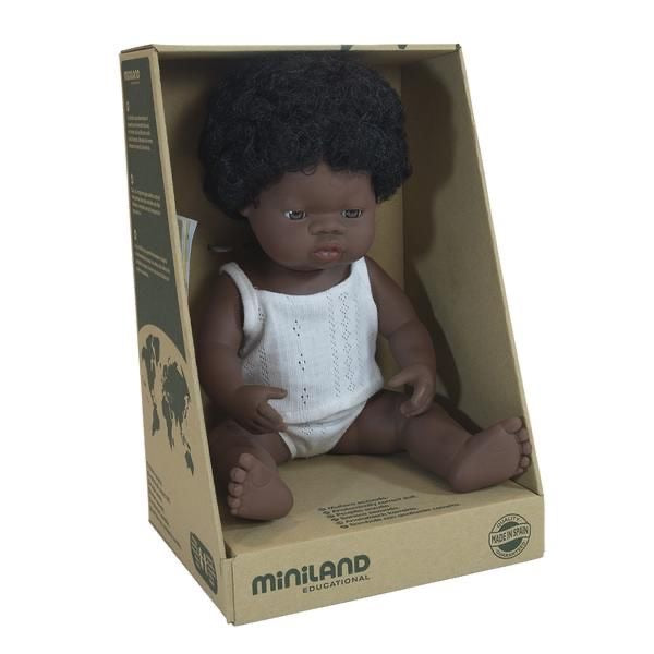 Miniland doll - African girl 38cm