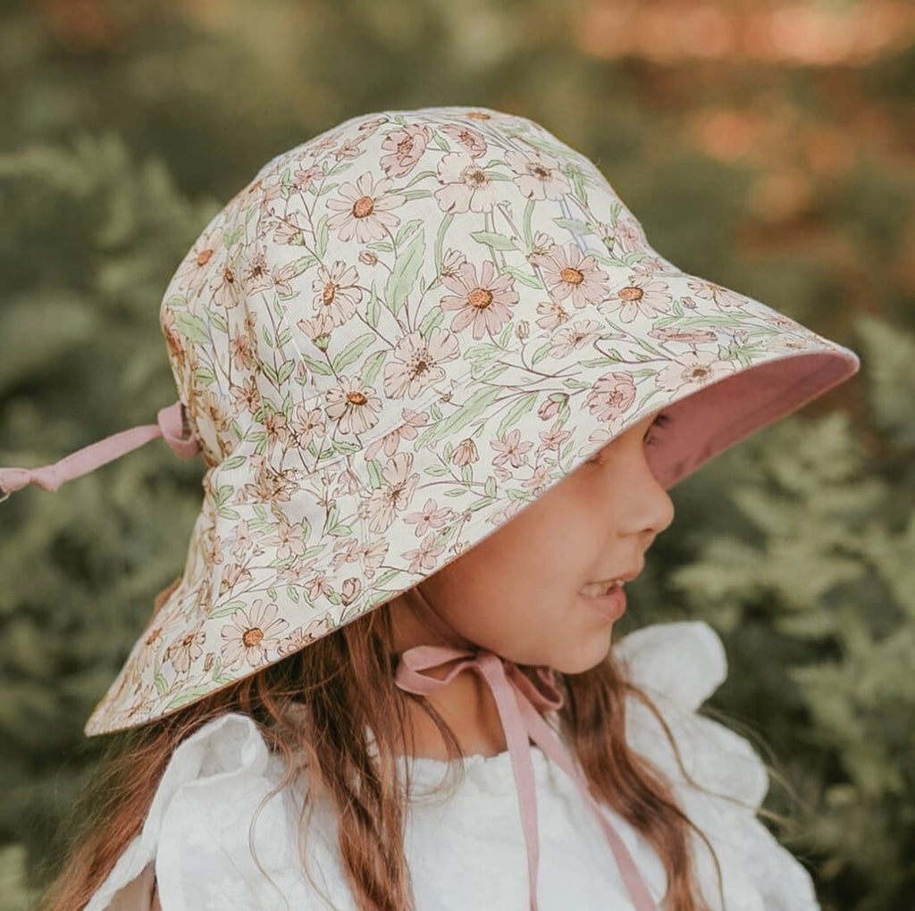 Bedhead Hats | Heritage Girls Reversible Sun Hat | Poppy/Rosa