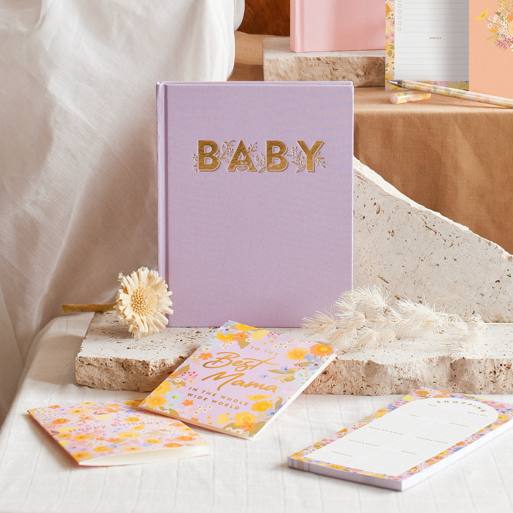 Mini Lilac Baby Book