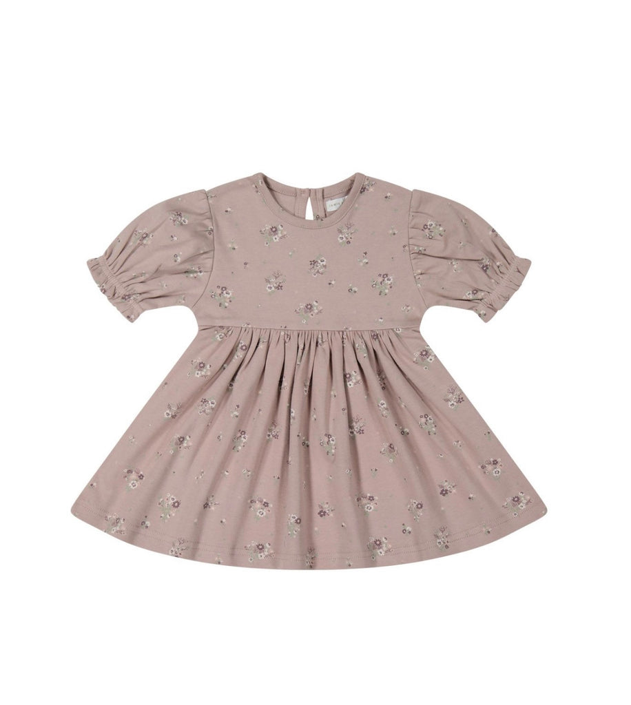 Organic Cotton Penny Dress | Lauren Floral Fawn