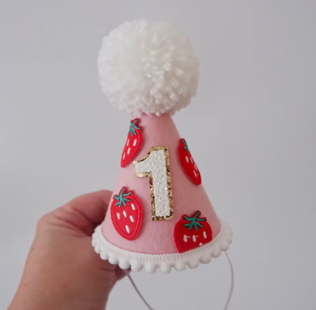 Berry First Party Hat