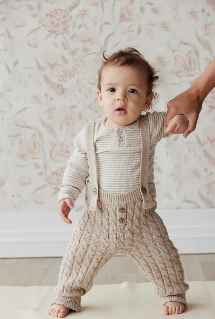 Finn Suspender Knitted Pant | Sand Marle