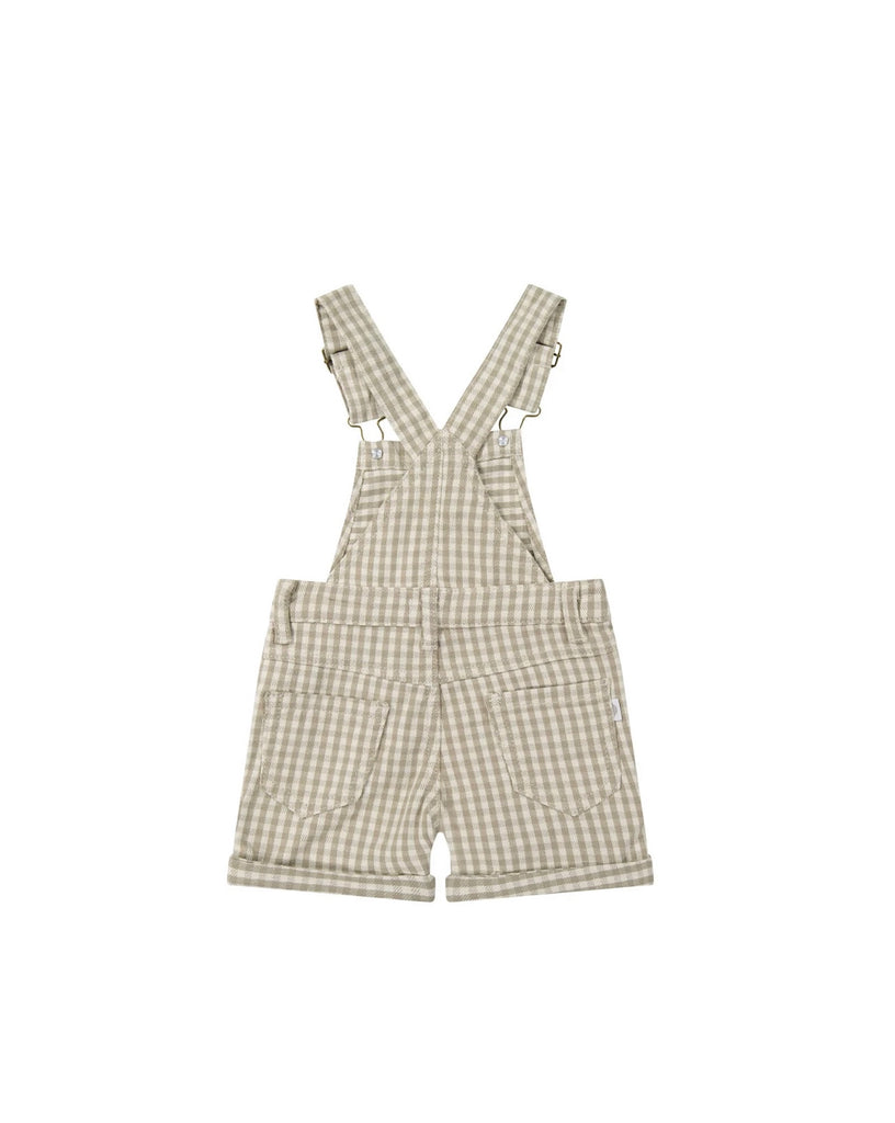 Chase Cotton Twill Short Overall | Gingham