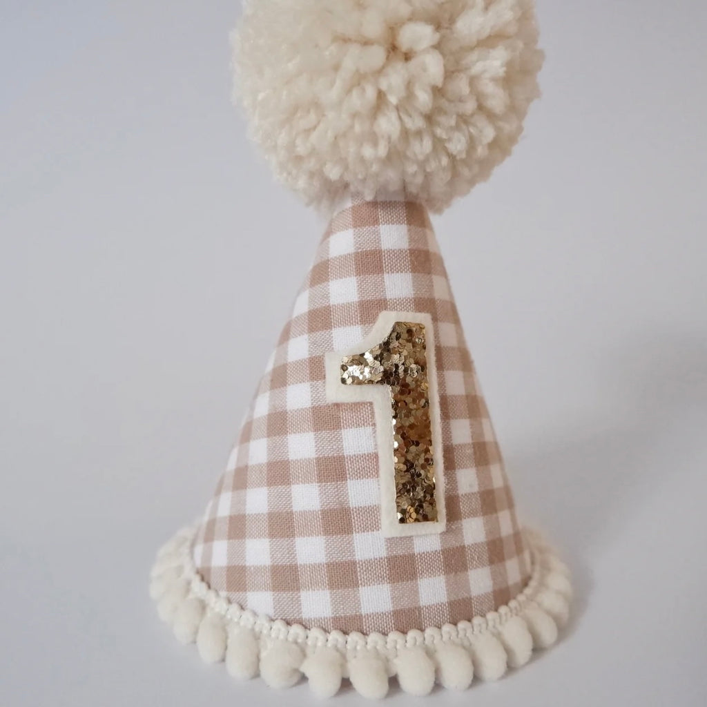 Gingham Pattern Party Hat