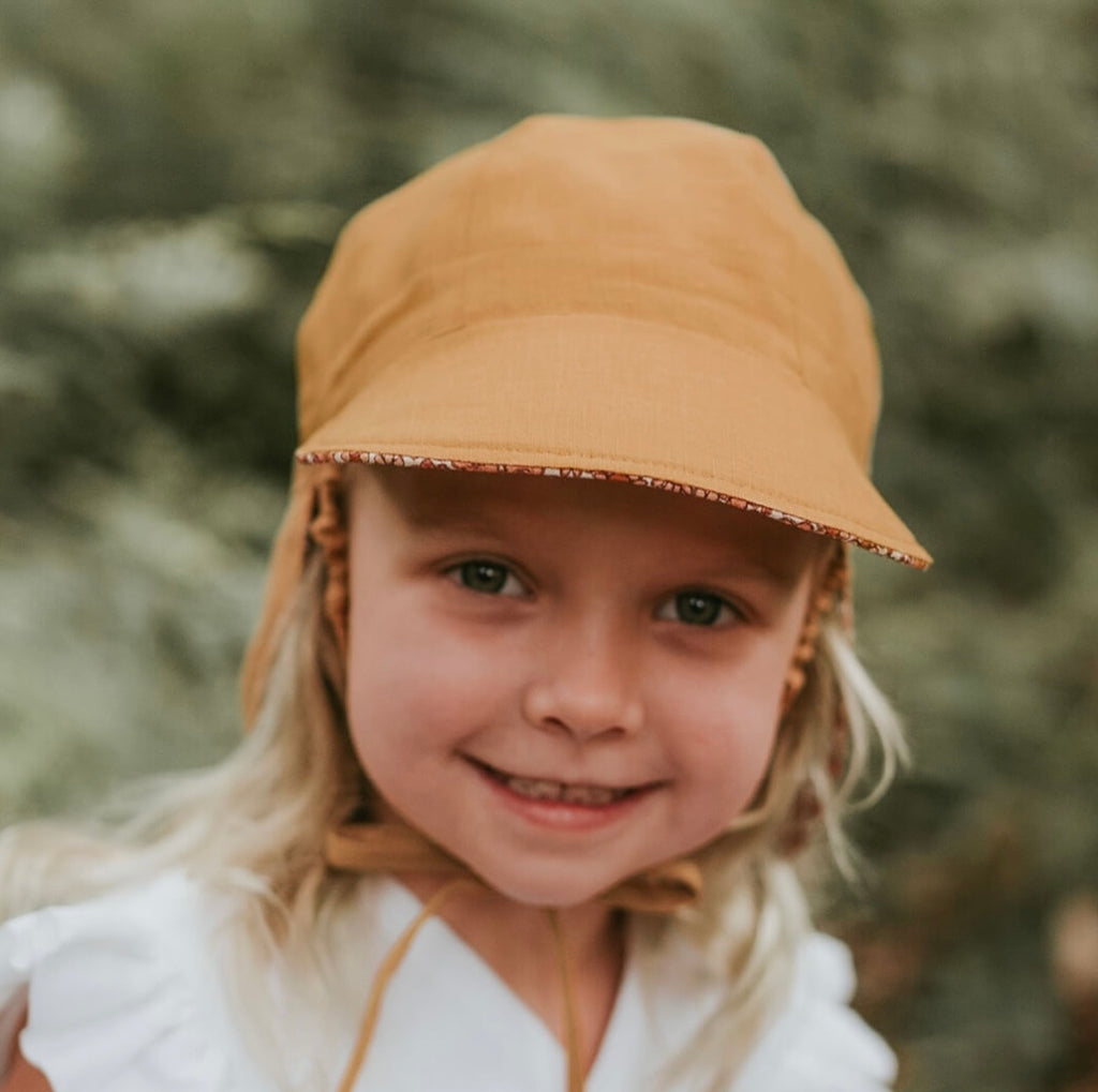 Bedhead Hat | Reversible Baby Flap Sun Hat l Melody/Maize