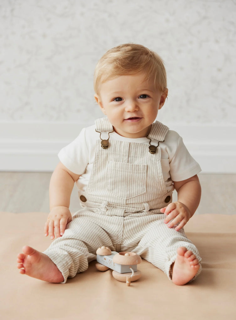 Jordie Cotton Twill Overall | Stripe Cotton Twill