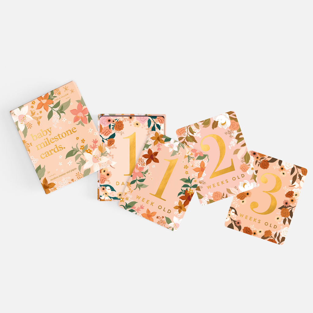Baby Milestone Cards | Floral