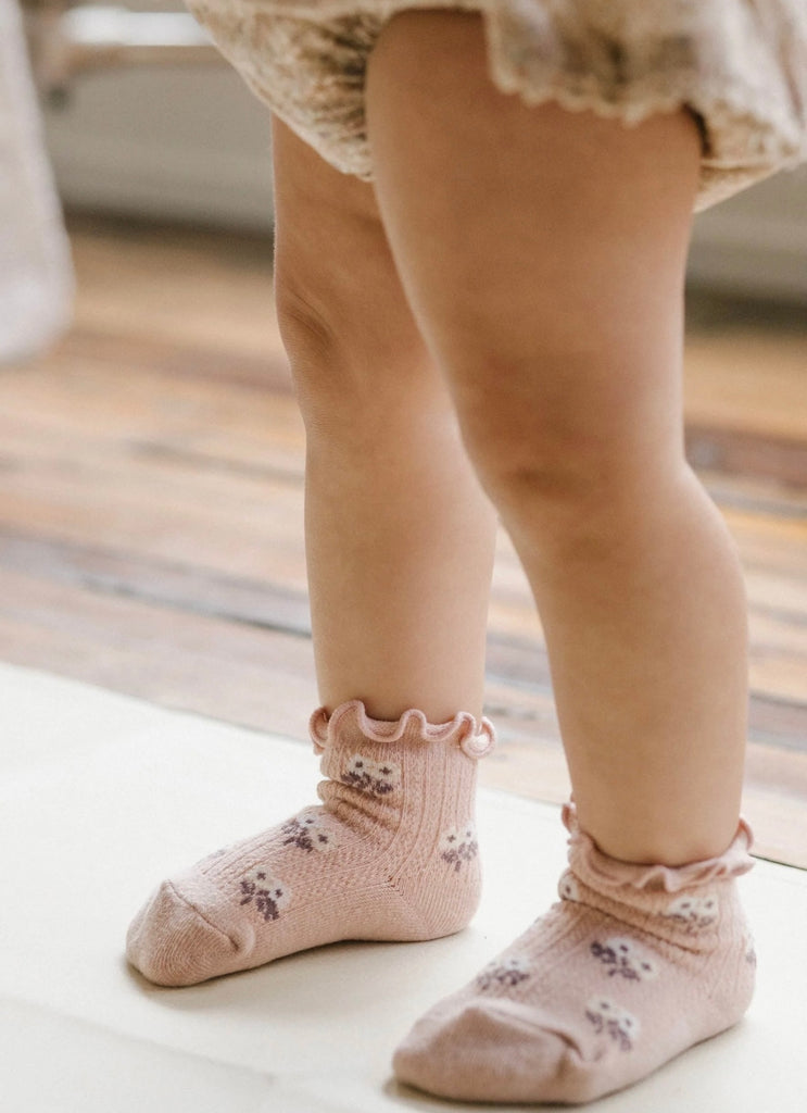 Alison Frill Ankle Sock | Dusky Rose