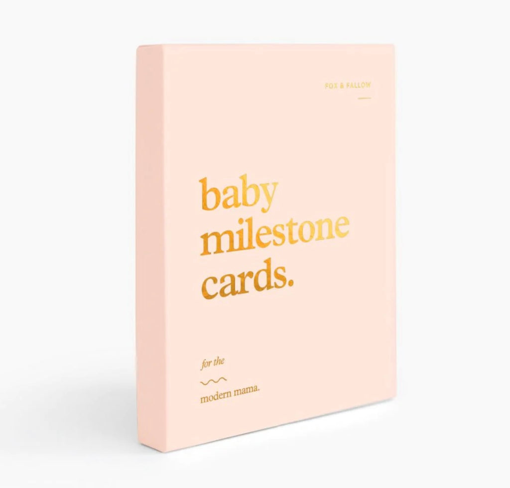 Fox and Fallow Baby Milestones Cards | Cream