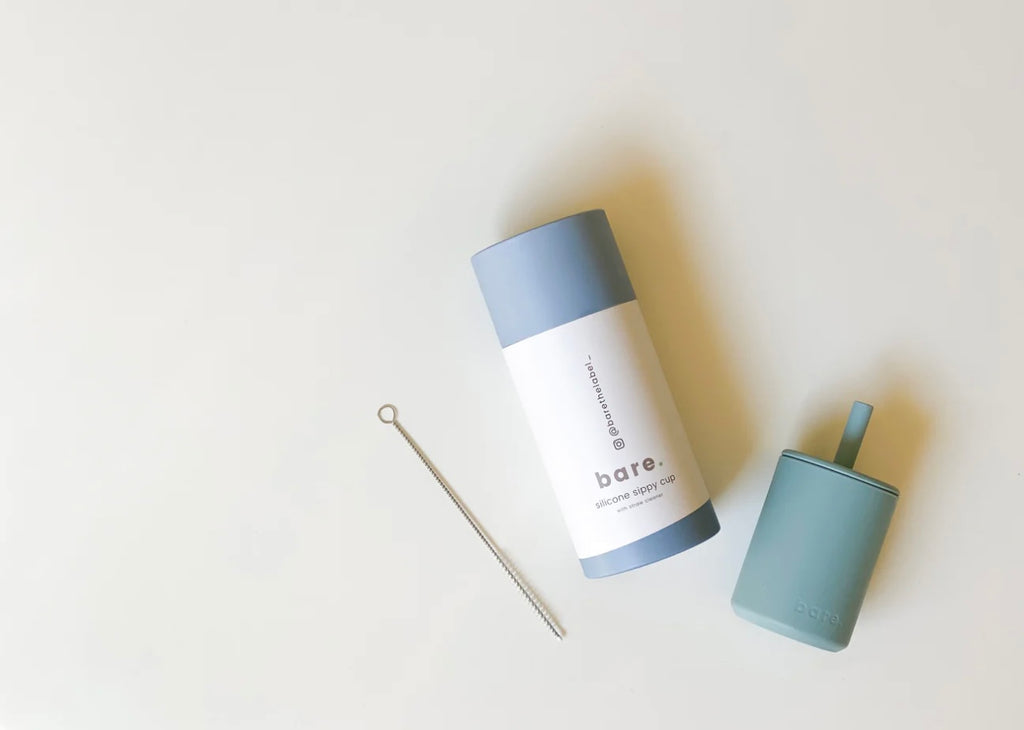 Powder Blue Silicone Sippy Cup | Bare.the label