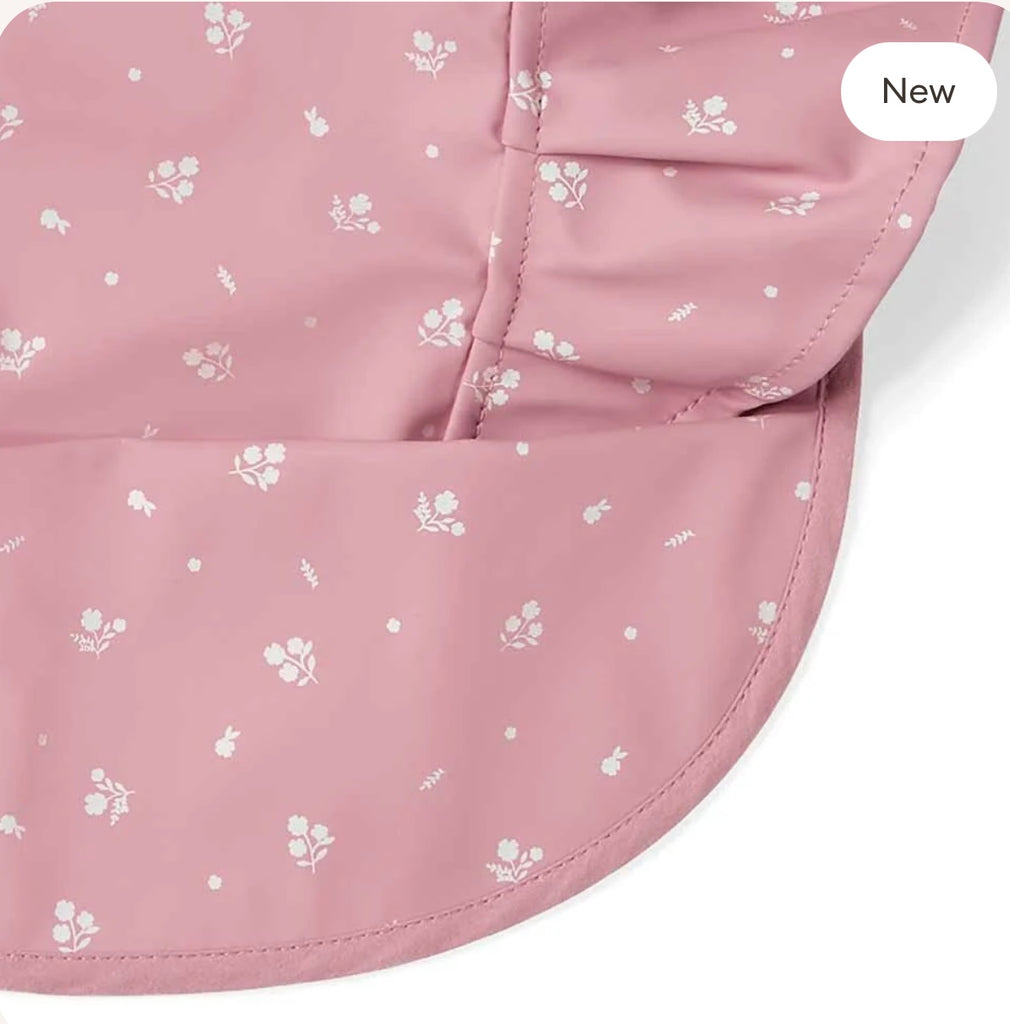 Snuggle Hunny Bib- Pink Fleur Frill Snuggle Bib