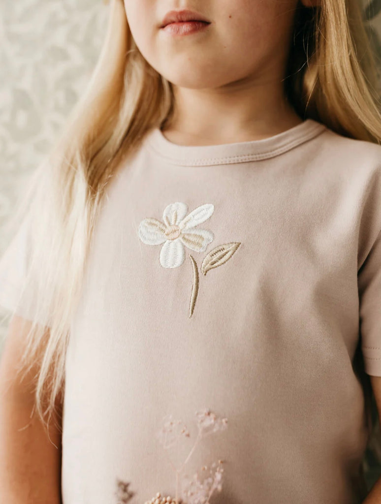 Pima Cotton Aude Tee - Dusky Rose