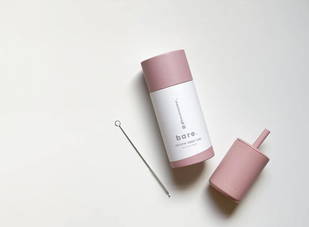 Dusty Pink Silicone Sippy Cup | Bare.the label