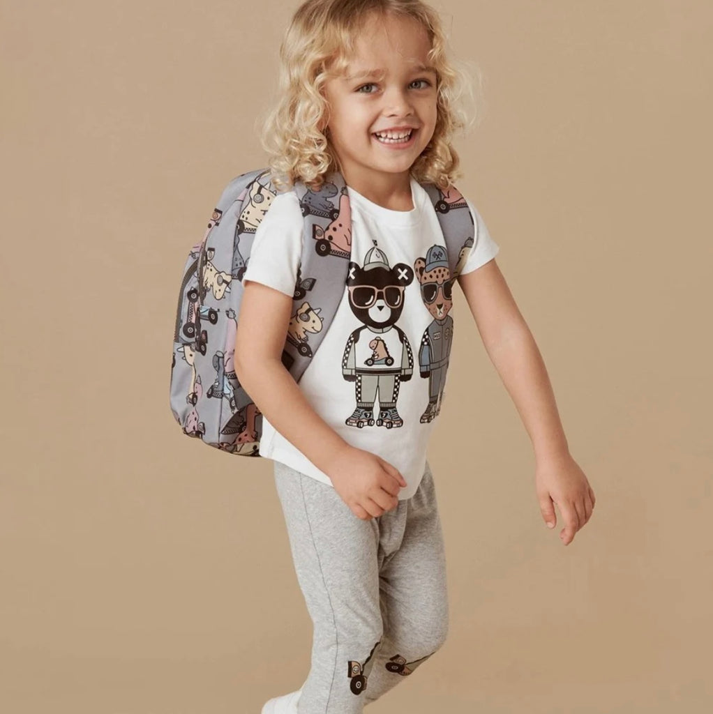 Hux Baby Backpack | Dino Racer Slate