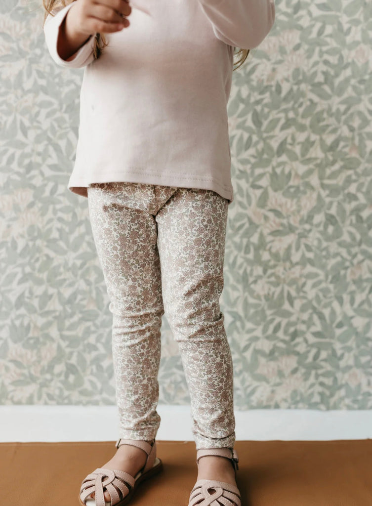 Organic Cotton Legging | Chloe Floral Tofu