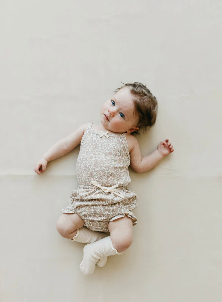 Organic Cotton Frill Bloomer | Chloe Floral Tofu