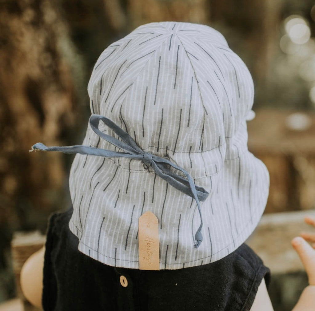 Bedhead Hat | Reversible Baby Flap Sun Hat - Sprig/Steele