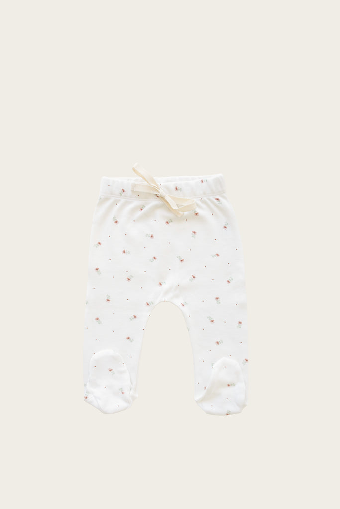 Organic Cotton Footed Pant | Buttercup Floral