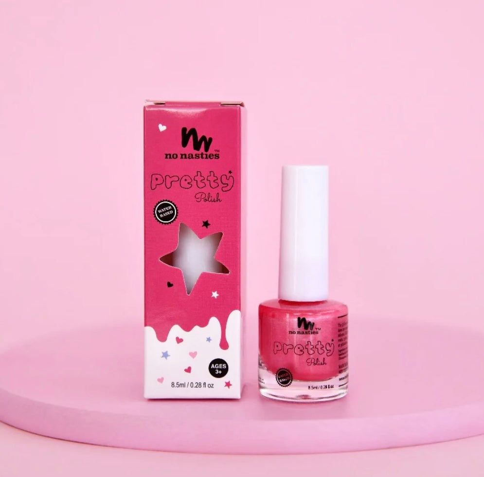 No Nasties Bright Pink Peelable Kids Nail Polish