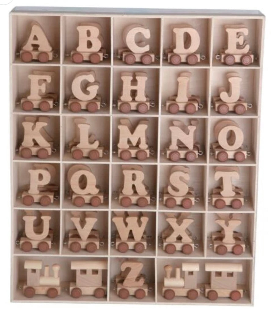 Personalised Wooden Train Letter Pi