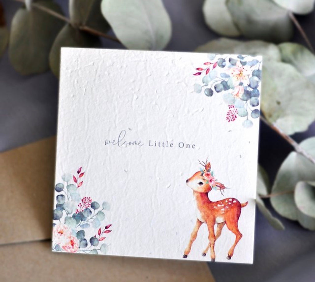 Plantable Card - Oh Deer Baby Shower Card