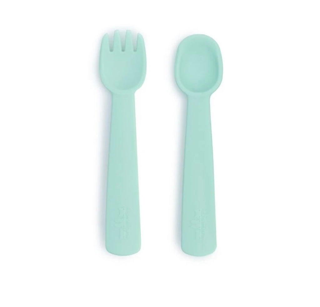 Feedie Fork and Spoon Set - Mint