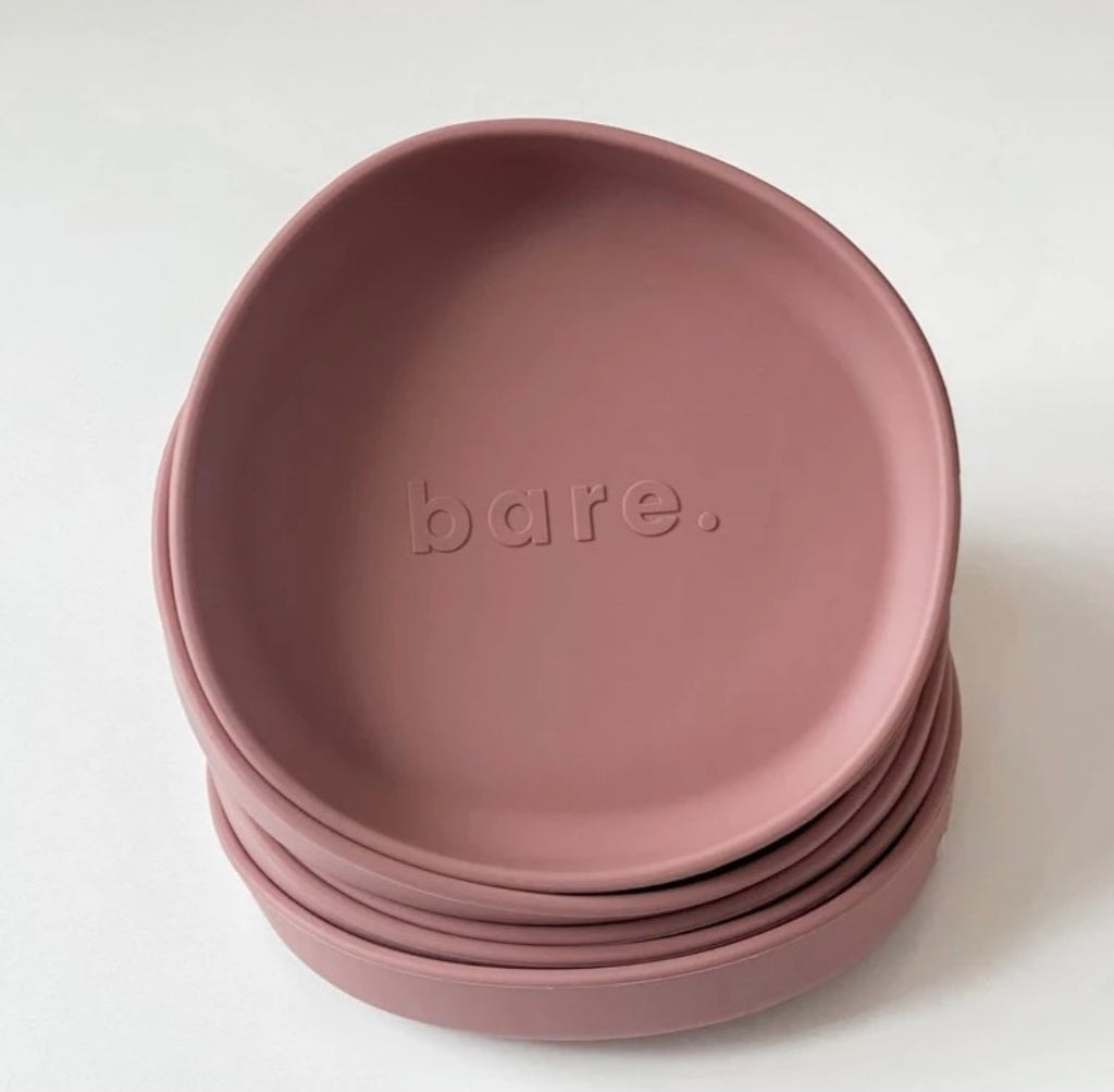 Dusty Rose Irregular Suction Plate - Bare the Label