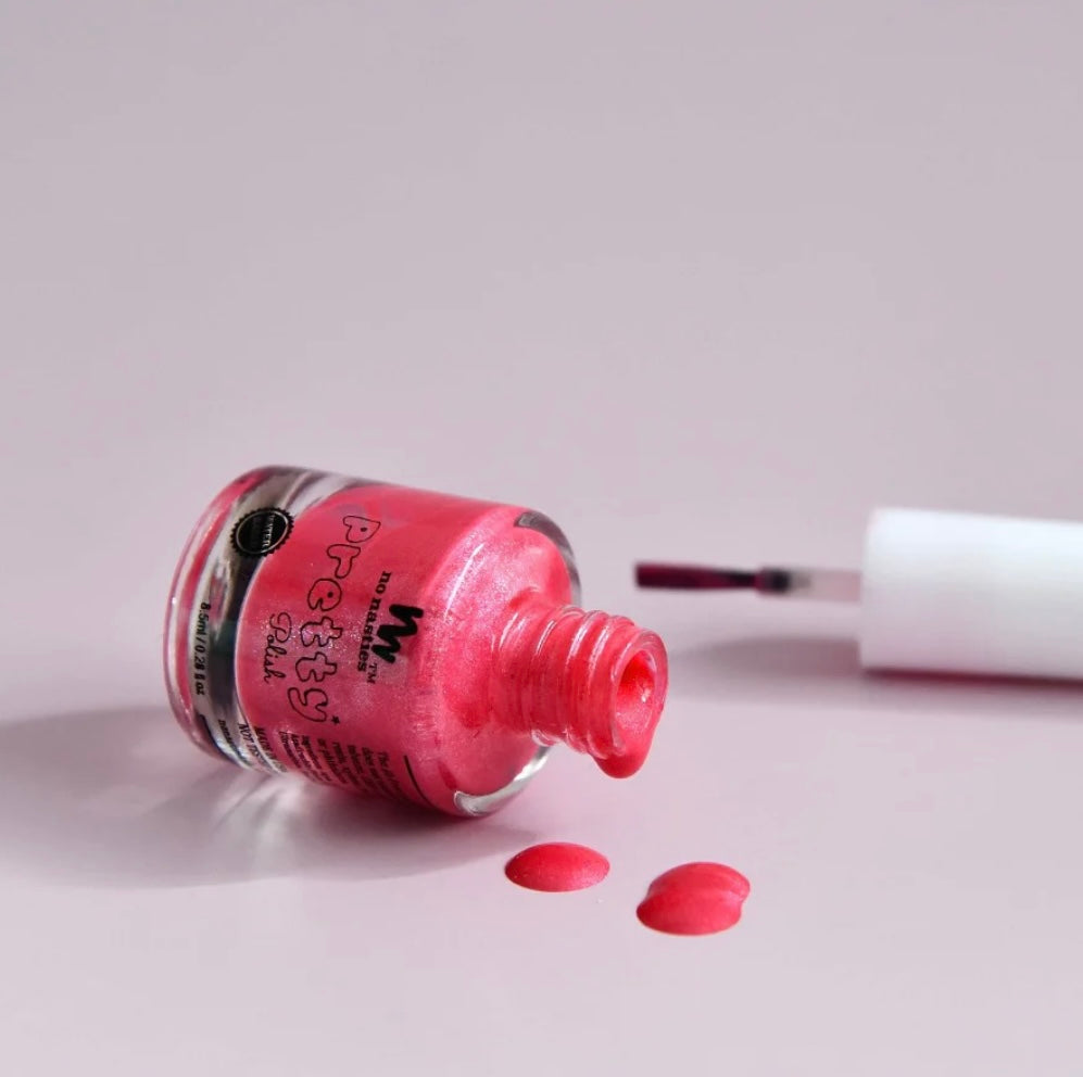 No Nasties Bright Pink Peelable Kids Nail Polish