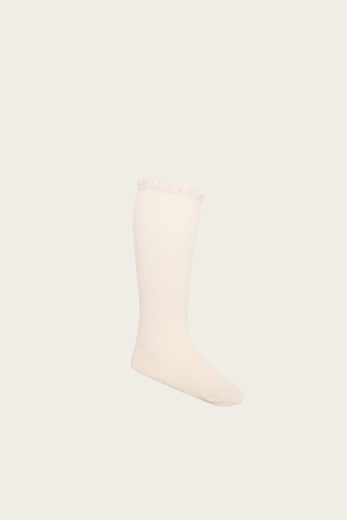 Jamie Kay Frill Socks | Off White