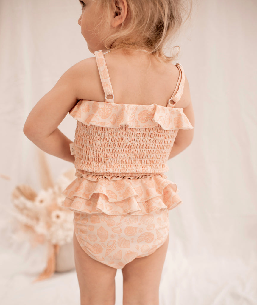 Shirred Two Piece Swimsuit | Seashell