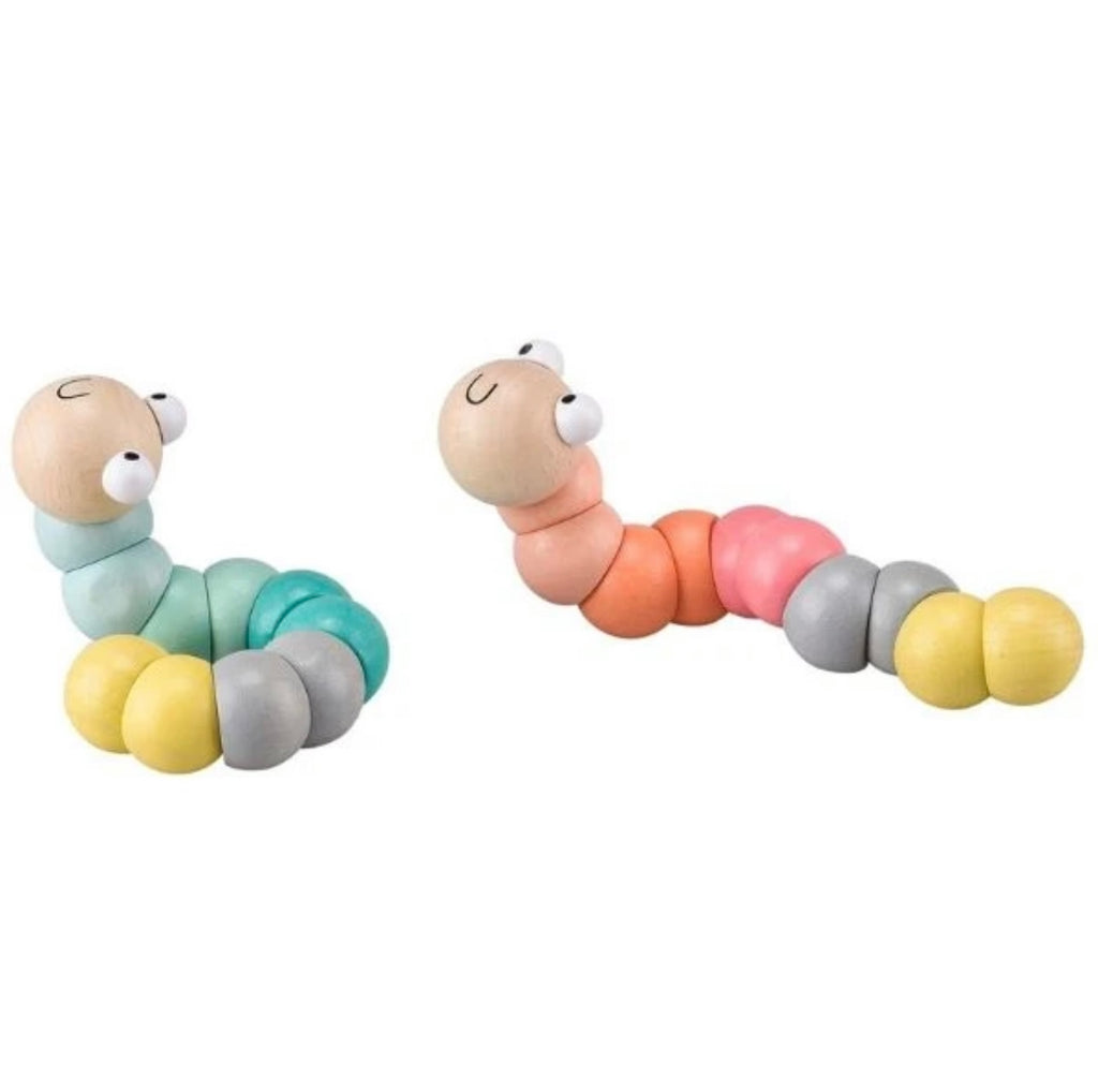 Wooden Pastel Jointed Worm