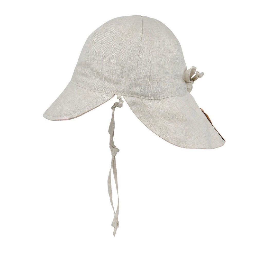 Bedhead Hat | Reversible Baby Flap Sun Hat | Florence/Flax