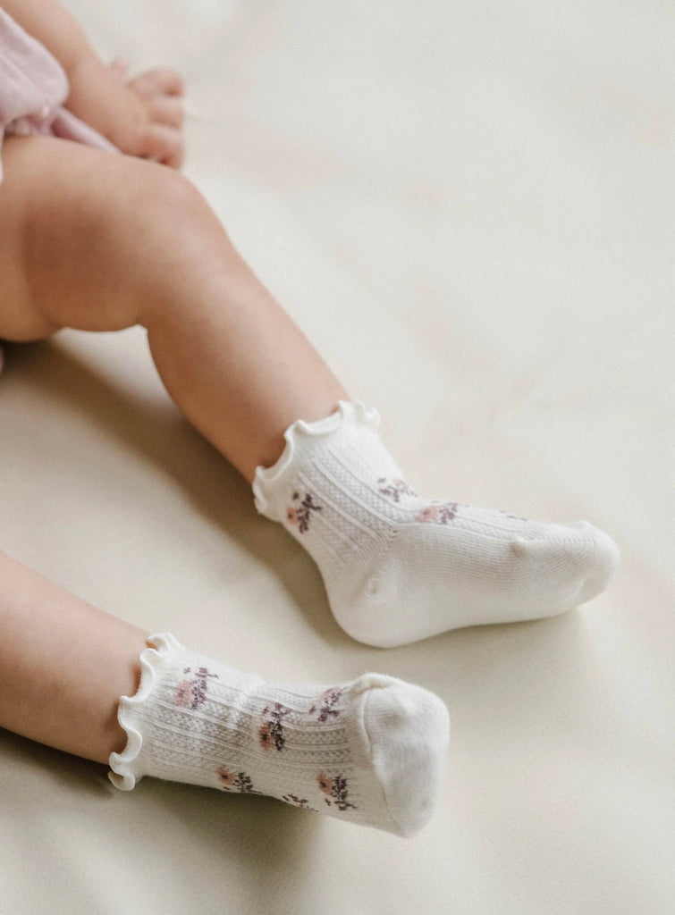 Alison Frill Ankle Sock | Egret