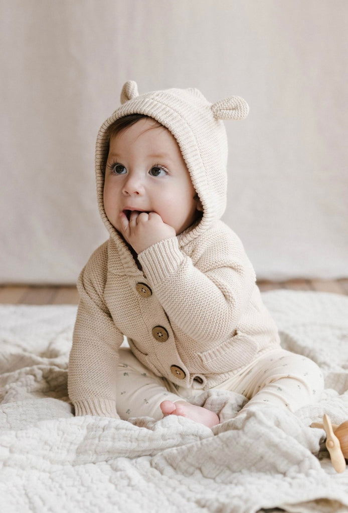 Sebastian Knitted Cardigan | Oatmeal Marle