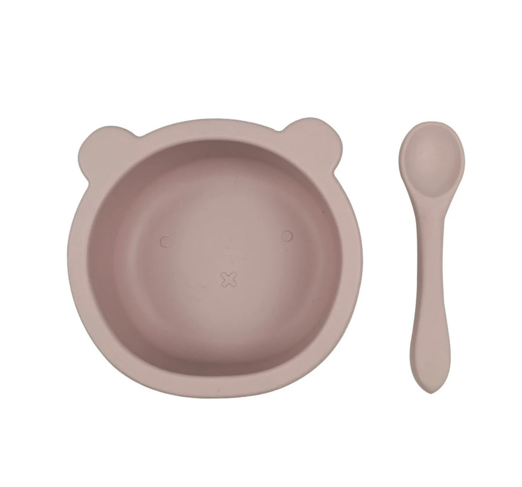 Little Bear Silicone Suction Bowl & Spoon