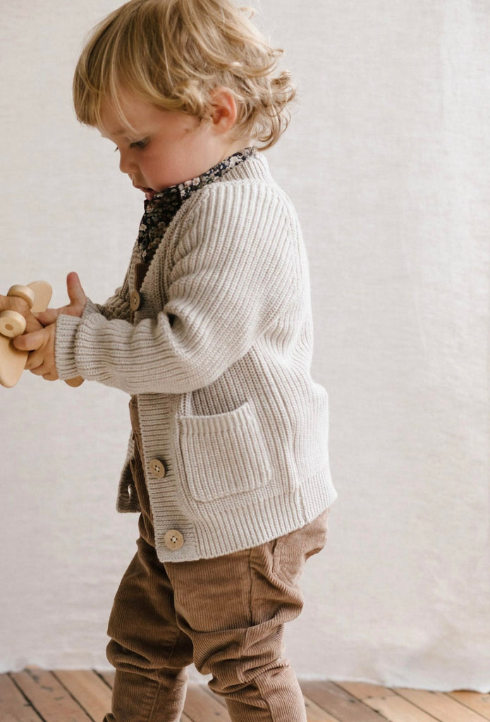 Arty Knitted Cardigan | Oat Marle