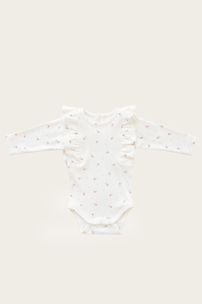Organic Cotton Frill Bodysuit | Buttercup Floral