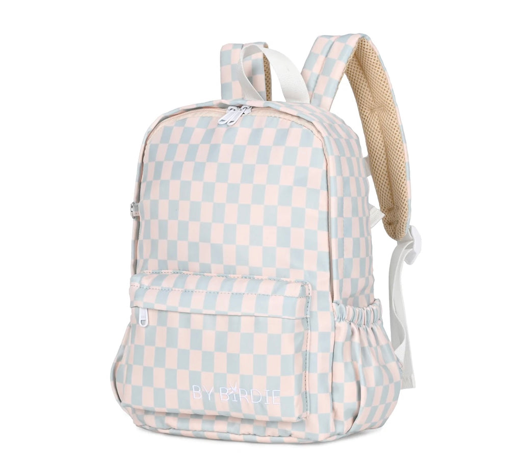 Blue Check Mini Backpack