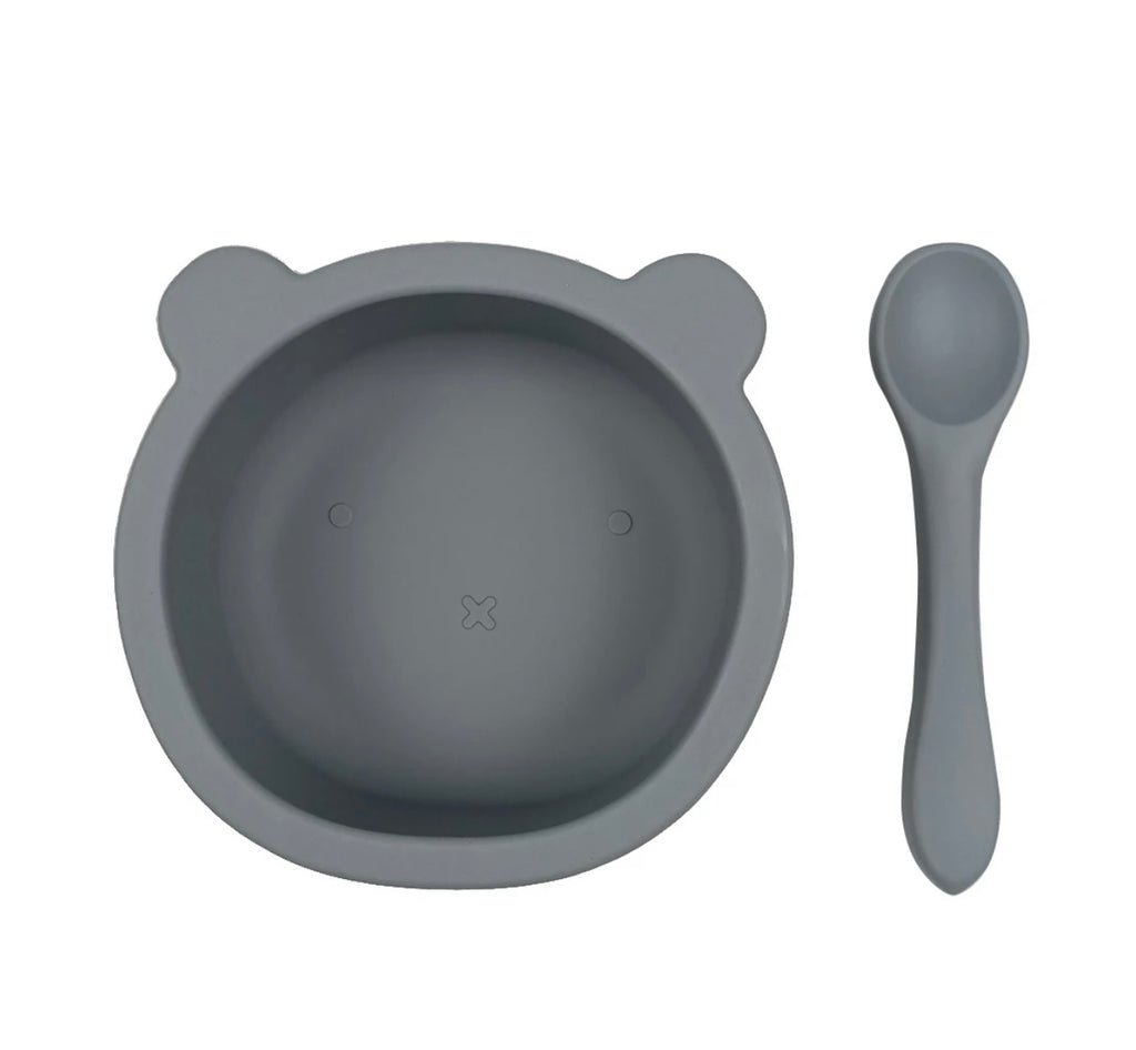 Little Bear Silicone Suction Bowl & Spoon