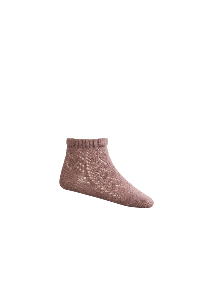 Cable Weave Ankle Sock | Dustywood