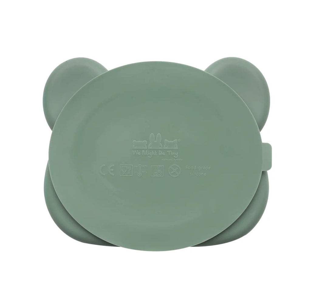Bear Stickie Plate | Sage