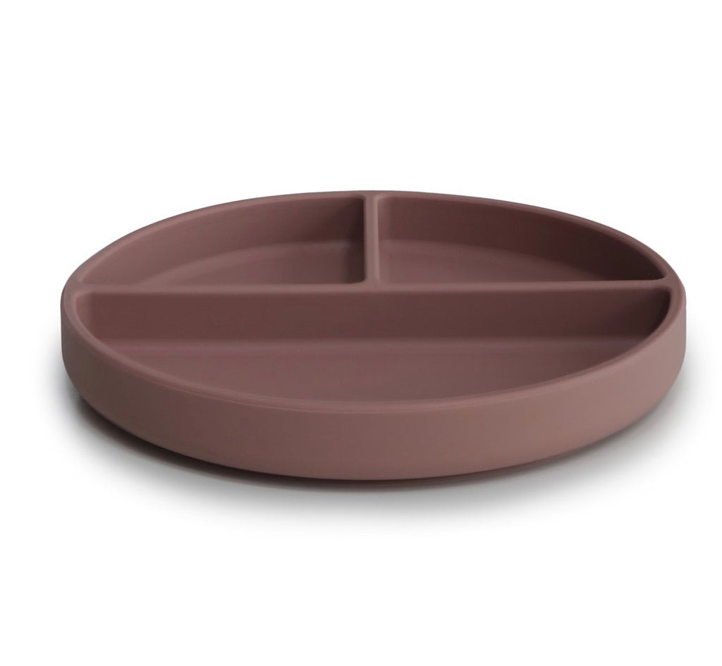 Mushie Silicone Suction Plate - Cloudy Mauve