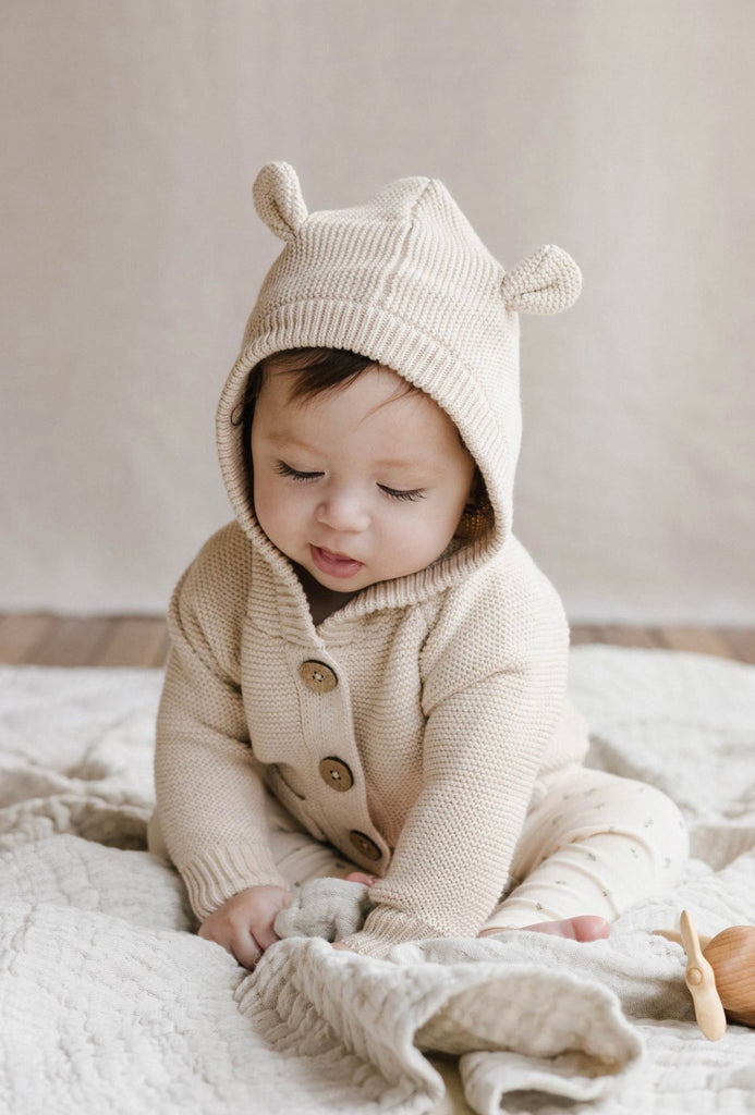 Sebastian Knitted Cardigan | Oatmeal Marle