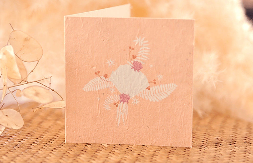 Plantable Greeting Card - Dusty Pink